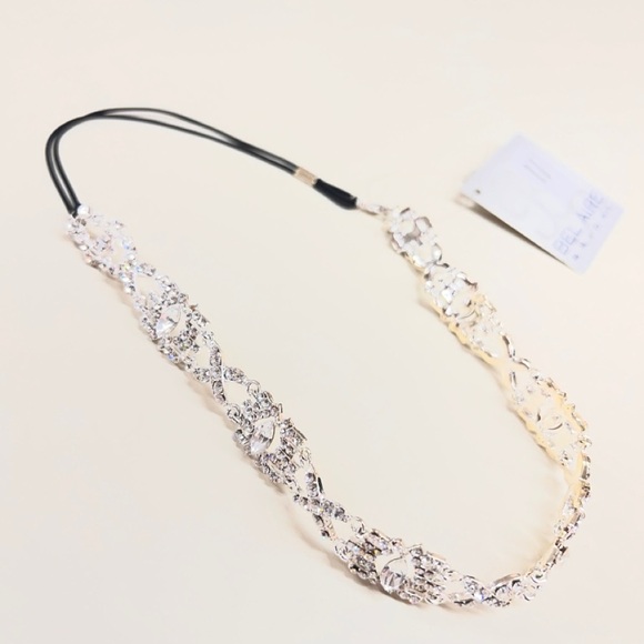 Silver Crystal-Embellished Hair Vine Headband - Elegant Sparkle - Picture 2 of 3